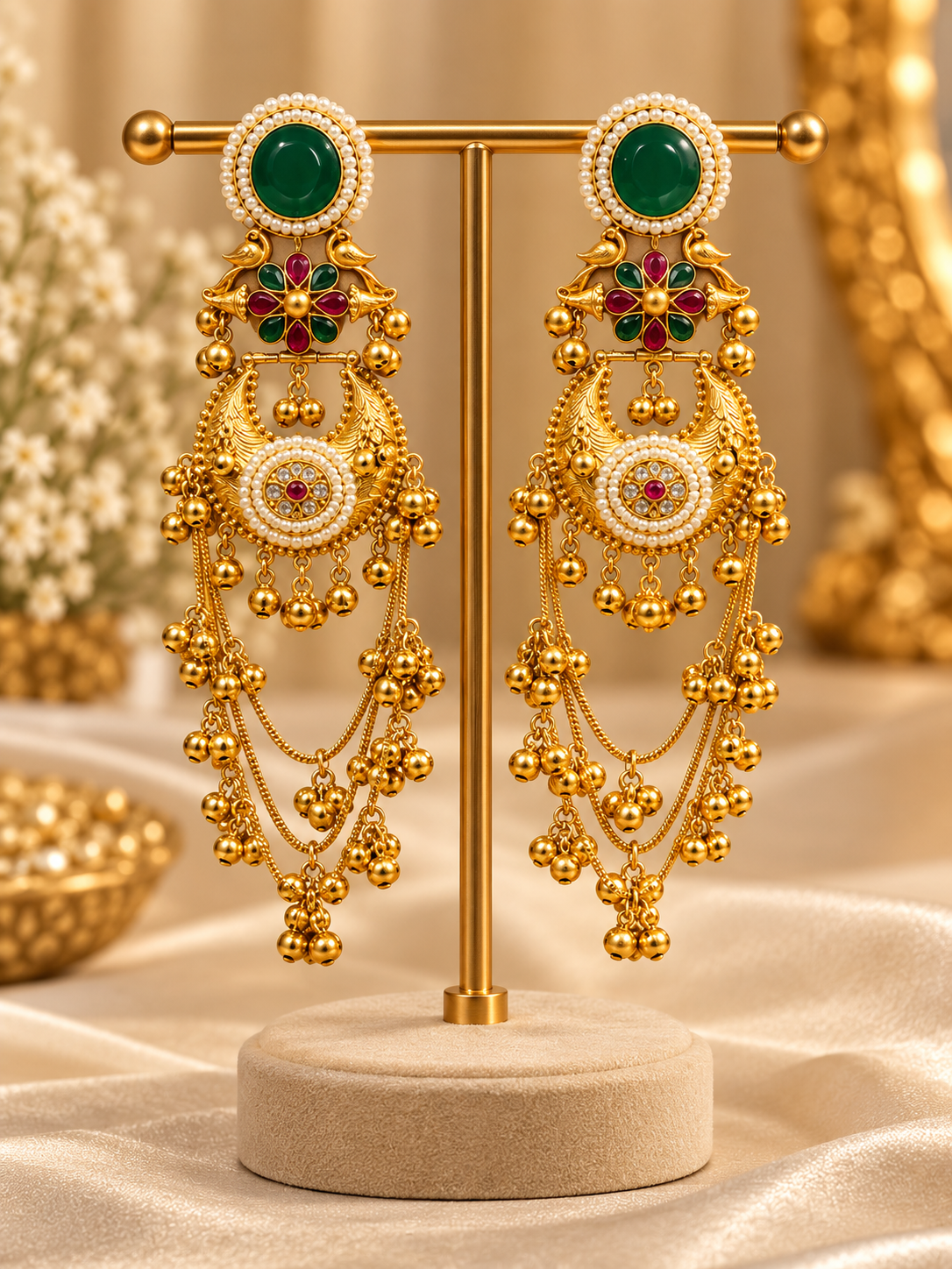 Traditional Multi-Stone Earrings