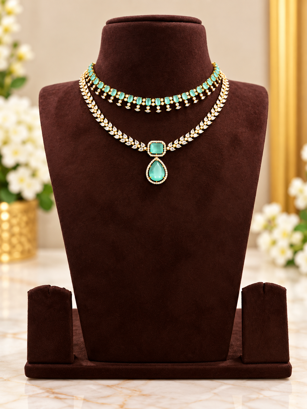 Mint-green Teardrop Set