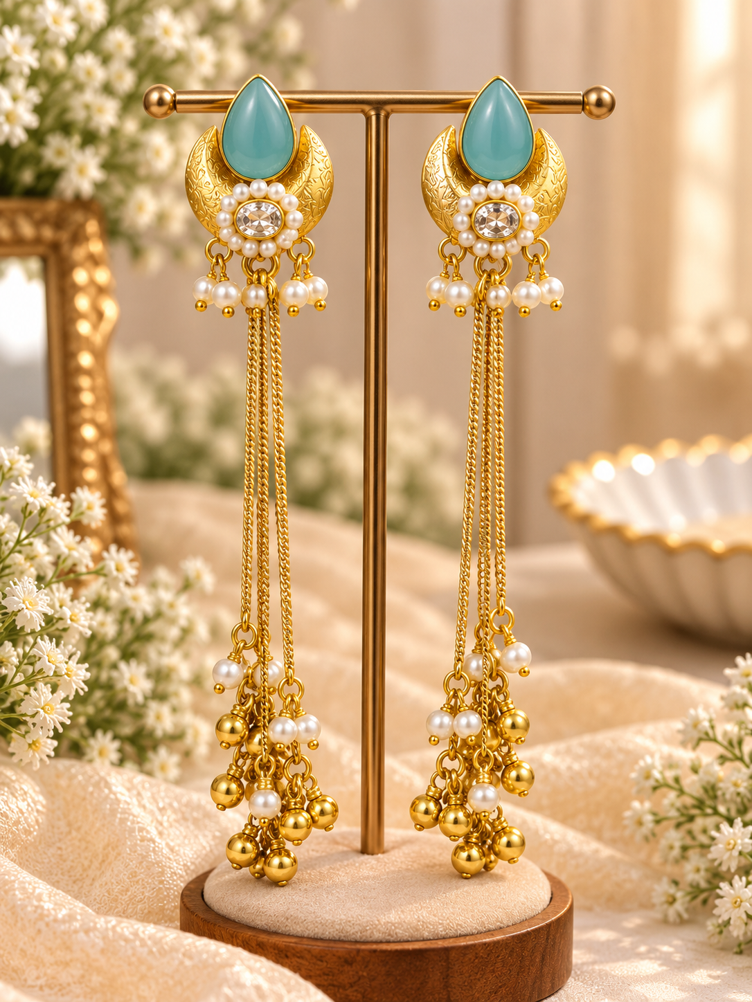Floral Drop Earring