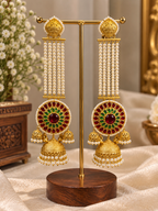 Pearl Strand Jhumkas
