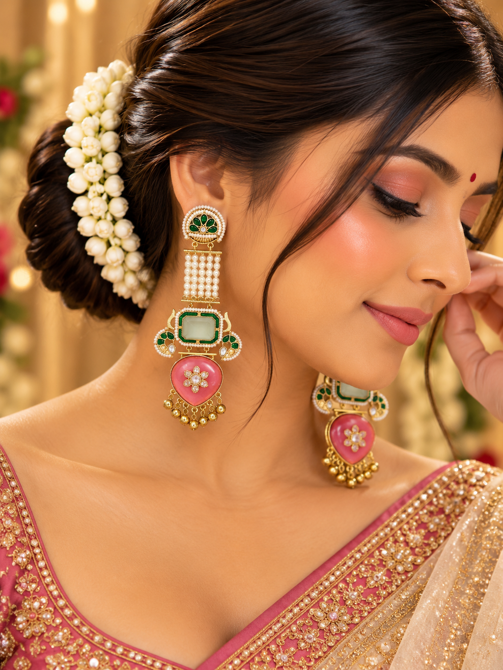 Ethnic Gemstone Earring
