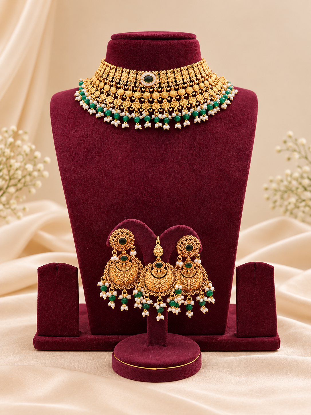 Temple Bead Choker Set