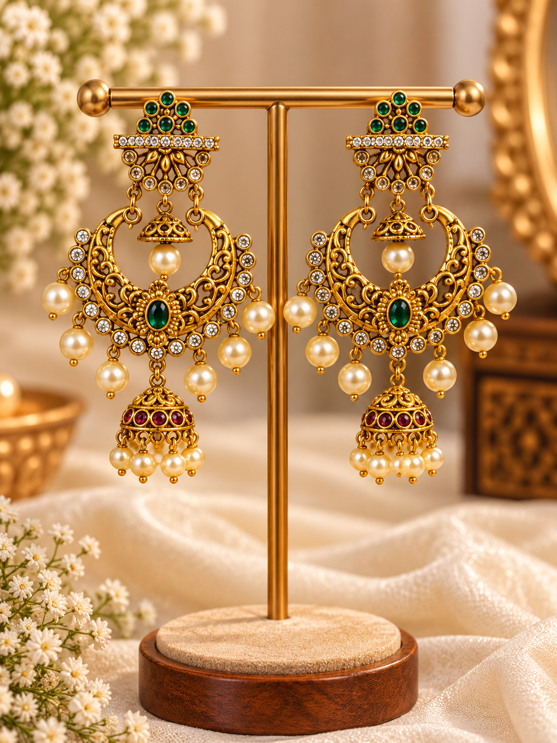 Golden Ghunroos Earring