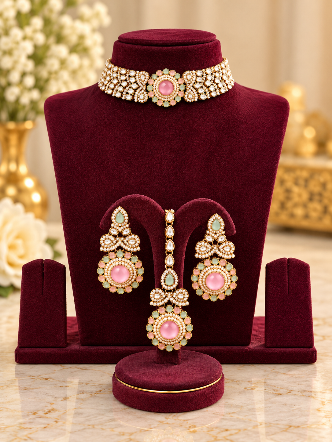 Pearl High Neck Set