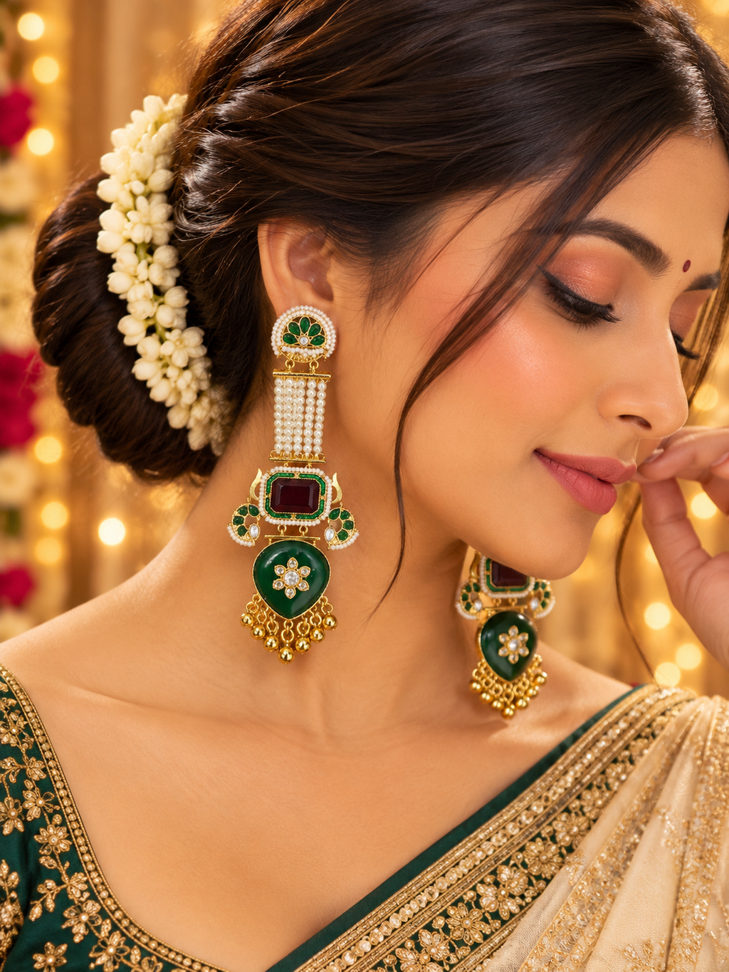 Ethnic Gemstone Earring