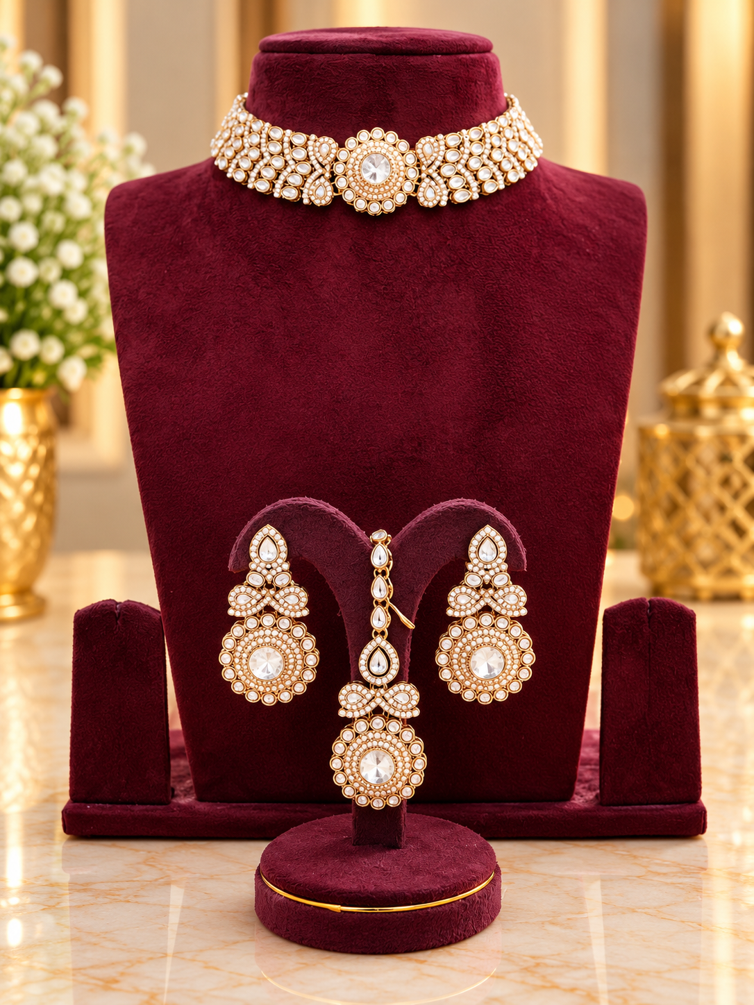 Pearl High Neck Set