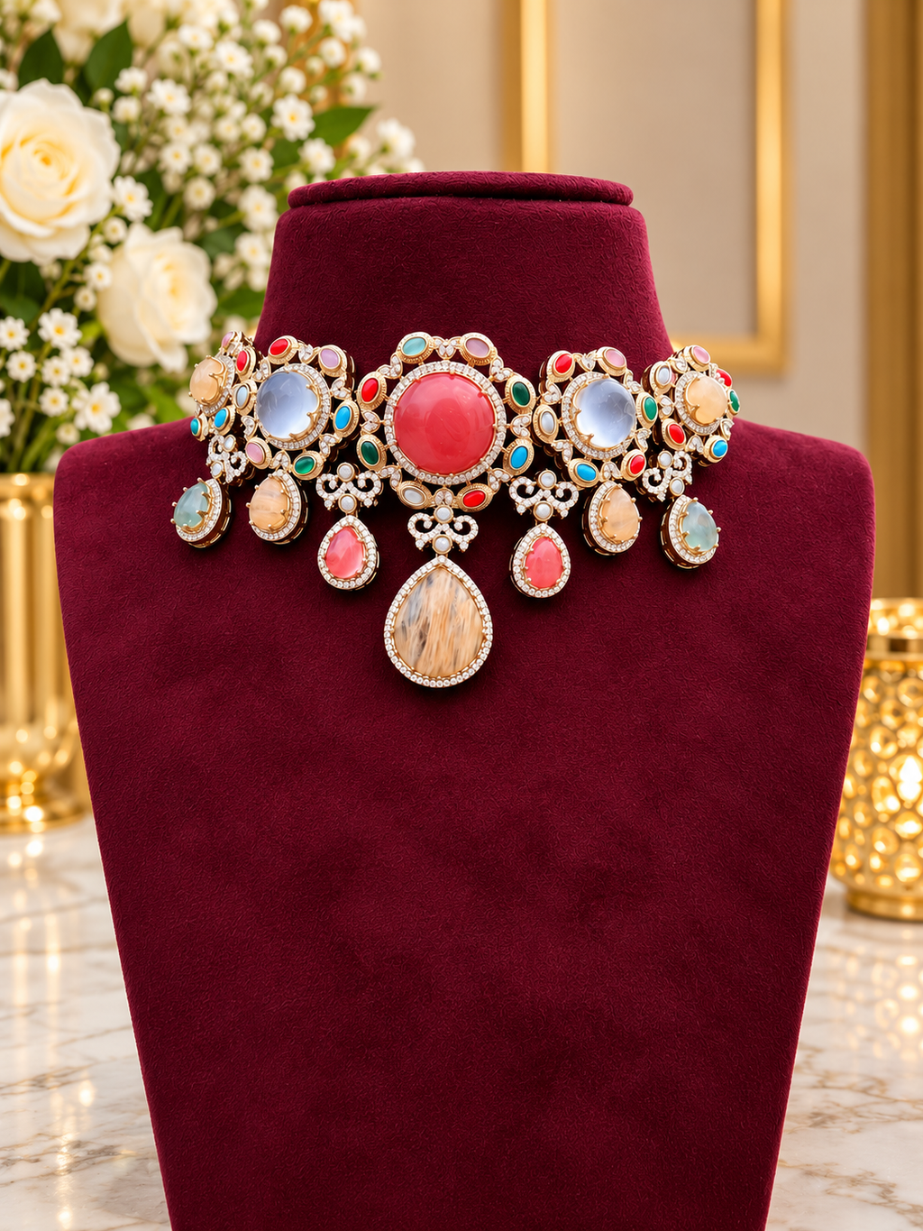 Pastel Navratna Set