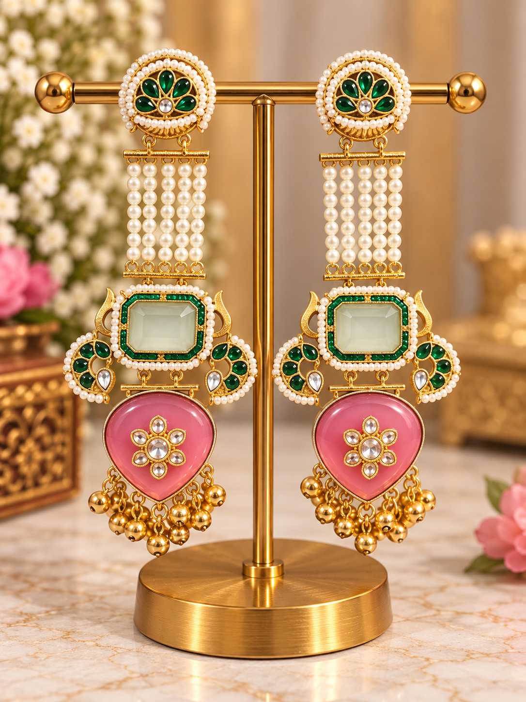 Ethnic Gemstone Earring