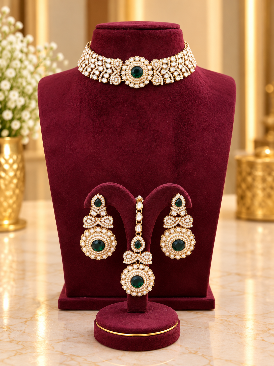 Pearl High Neck Set